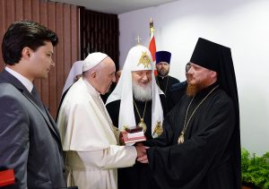 Встреча Святейшего Патриарха Кирилла с Папой Римским Франциском